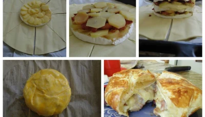 Feuilleté au Camembert, Lardons et Pommes de Terre