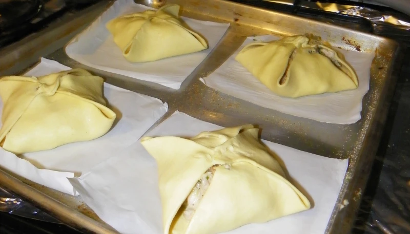 feuilleté au poulet et champignons