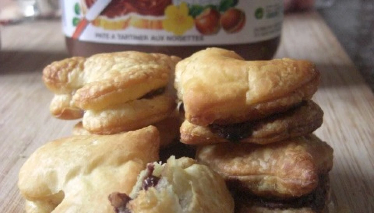 Feuilleté Nutella de St Valentin