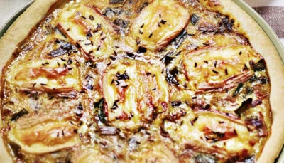 Flamiche aux poireaux et maroilles