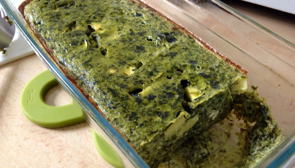 Flan d'épinard, courgette et fromage frais