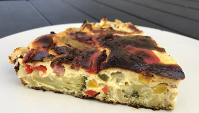 Flan de légumes (brocolis-poivrons-lardons) N°2