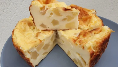 Flan de yaourt aux poires