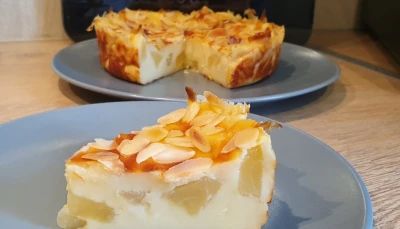 Flan sans pâte poires-amandes effilées