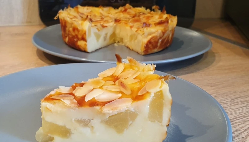 Flan sans pâte poires-amandes effilées