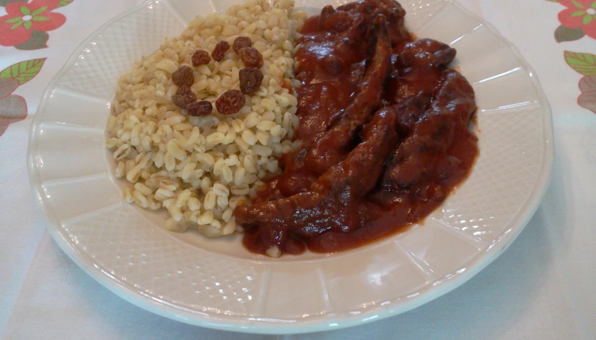 Foie de porc aux raisins