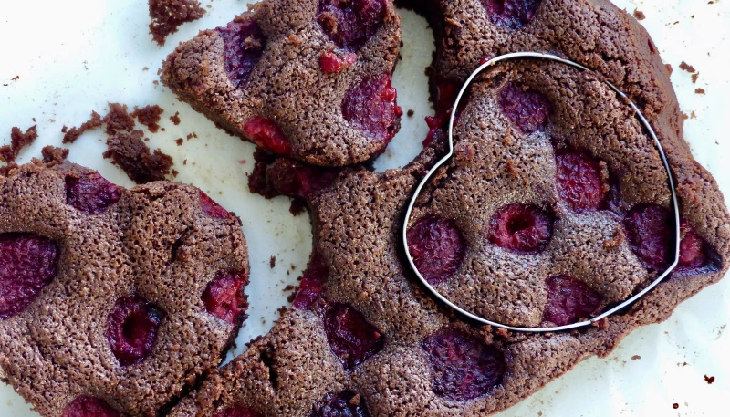 Fondant au chocolat et framboises