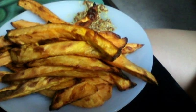 Frites de patate douce au four