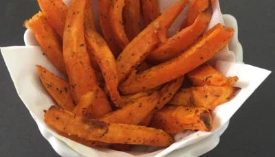 Frites de patate douce light