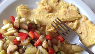 Galette à la farine de pois chiche