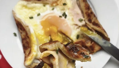 Galette rapide au jambon-fromage