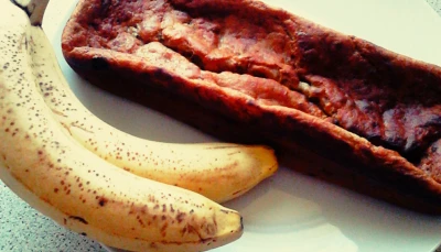 Gâteau à la banane quand t'as pas d'oeufs !