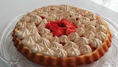 Gâteau à la fraise façon tarte