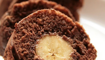 Gâteau au chocolat et à la banane