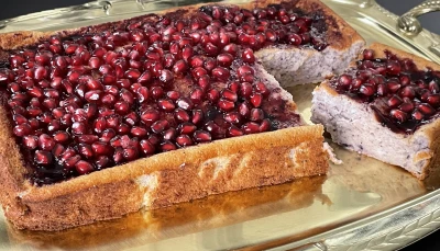 Gâteau au fromage blanc et grenade
