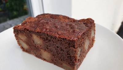 Gâteau de semoule poire-chocolat