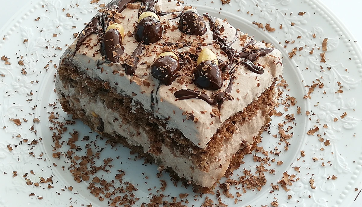 Gâteau gourmand Caramel et Cacahuètes