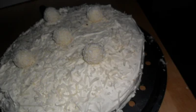 Gateau raffaello (chocolat blanc et noix de coco)