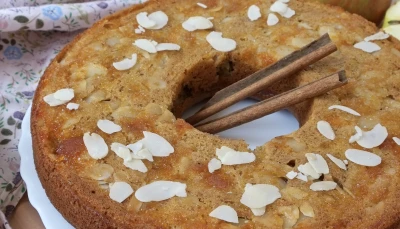 Gâteau yaourt, pomme, cannelle