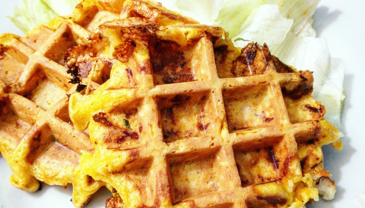Gaufres salées courgettes carottes fromage