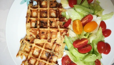 Gaufres tomates séchées et chèvre