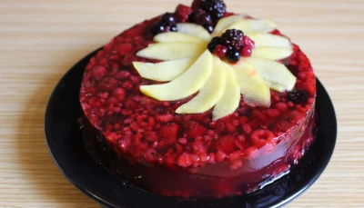 gelée de fruits rouges et nectarine