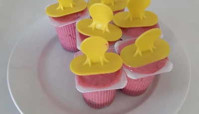 Glace aux petits suisses saveur framboise