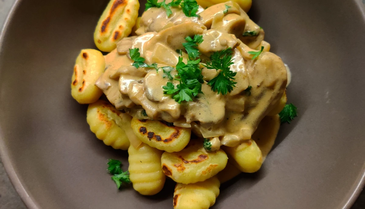 Gnocchis sauce aux champignons