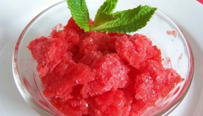 Granité à la fraise