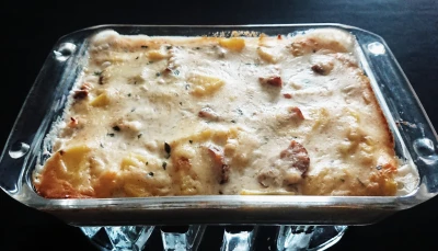 Gratin à la saucisse de Montbéliard