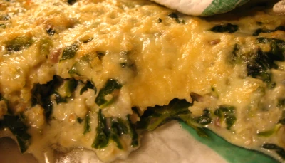 Gratin d'épinards aux oeufs