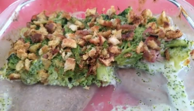 Gratin de brocolis au curry