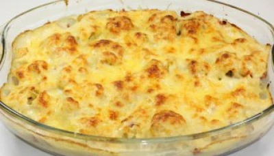 gratin de choux -fleur, au jambon de ma grand-mère