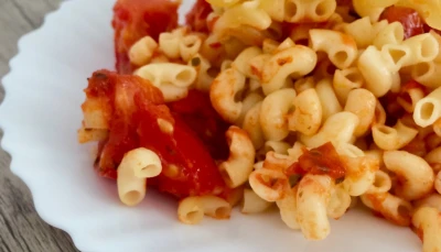 Gratin de coquillettes aux tomates