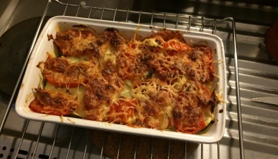 Gratin de courgette-tomate-mozzarella