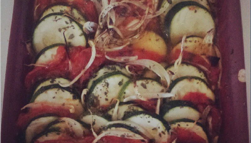 Gratin de courgettes à la tomate