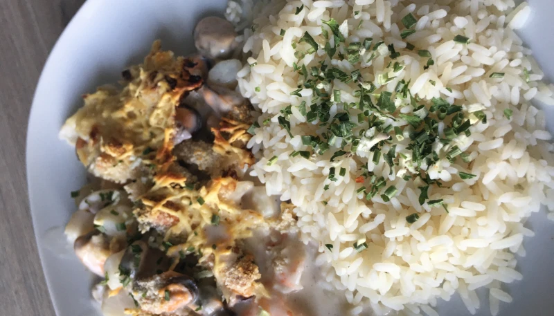 Gratin de fruits de mer express