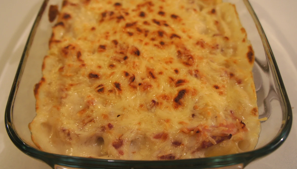 Gratin de gnocchi bacon parmesan