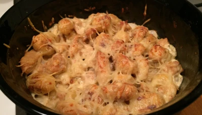 Gratin de gnocchis au poulet