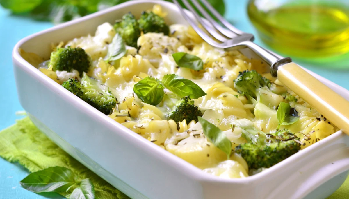 Gratin de pâtes aux brocolis et saumon