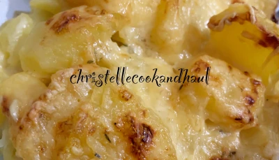 Gratin de pommes de terre sauce crème moutarde