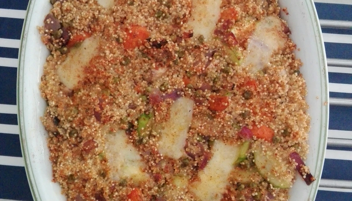 Gratin de quinoa aux légumes et au compté