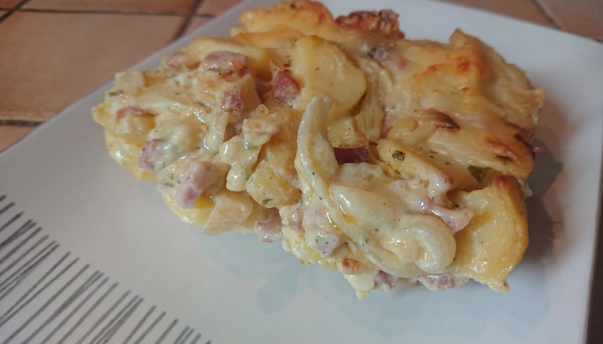 Gratin pommes de terre/tomme de montagne/bacon