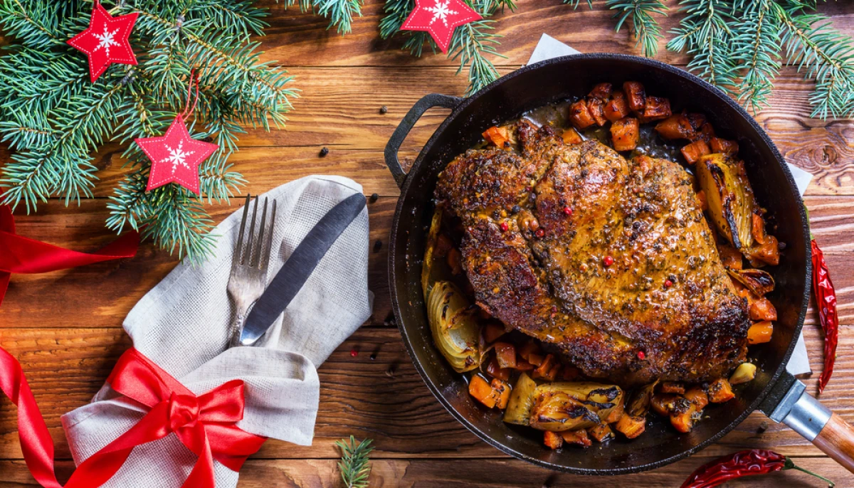 Jambon de Noël rôti épicé