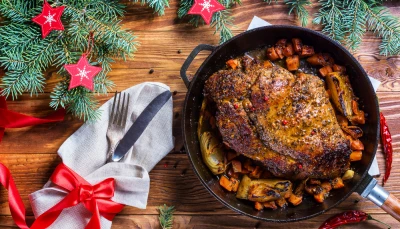 Jambon de Noël rôti épicé