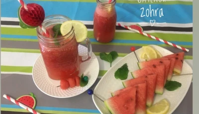 Jus pétillant à la pastèque