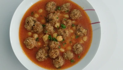 Köfte sauce et pois chiches trop bon !