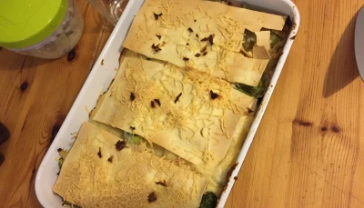Lasagne au poulet et brocolis