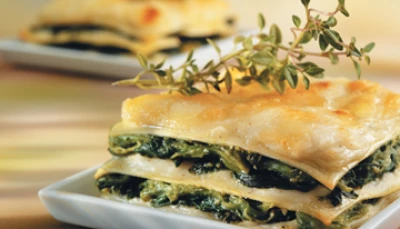 Lasagnes au chèvre et aux épinards
