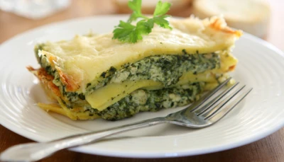 Lasagnes aux herbes et au chèvre